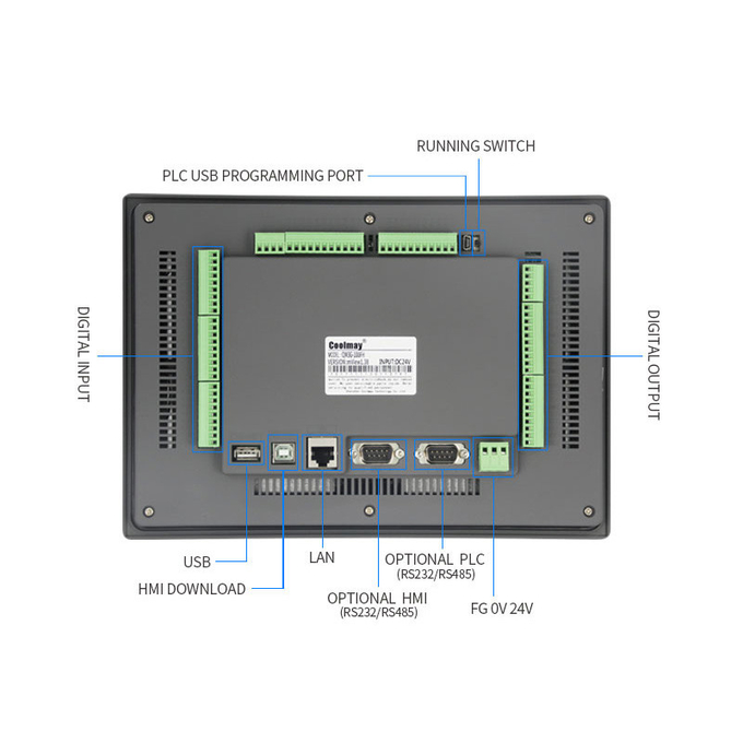 1024x600 Programm-Logik Prüfer 10 Zoll-Temperatur-Feuchtigkeit für Oven Broiler 0