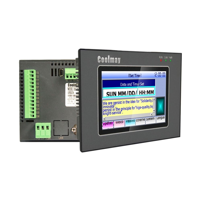 Analoge Output Geïntegreerd HMI PLC Controlemechanisme 12DO Vertoning 0 van 5 Duimtft