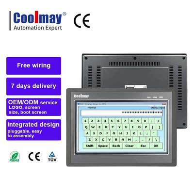 Coolmay EX3G-80 All in One PLC HMI All in One 10 inch Compatible FX3G FX3U FX3S GX Works2 AI AO Com Port DIY Support MODBUS RTU for industrial application