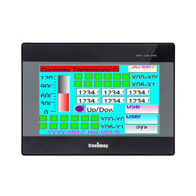 Coolmay 7 Inch HMI PLC All In One RS232 RS485 support Modbus RTU protocal Ethernet optional function plc controller programming plc with hmi touch panel integrated for industrial application