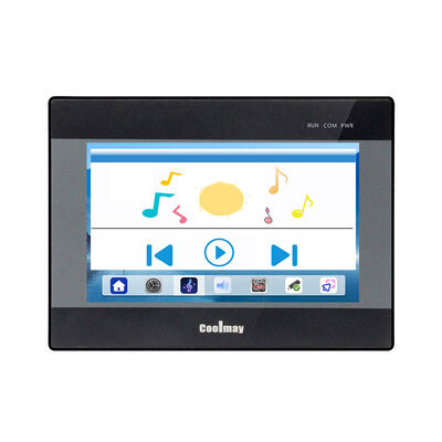 Bom preço COOLMAY PLC HMI integrado de 7 polegadas com registro retentivo de 32K e CPU de 400 MHz para automação industrial on-line