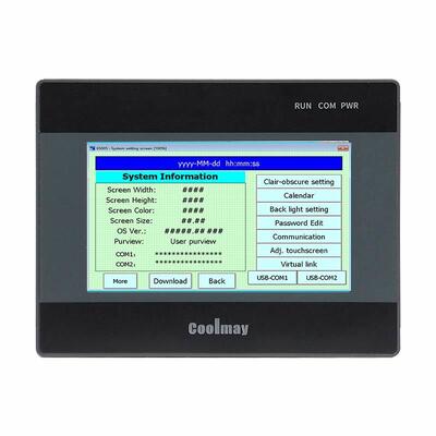 Dobra cena COOLMAY 4.3 cala Zintegrowany HMI PLC EX3S-8043H-24MR 4AD2DA Analogowe I/O i szybkie wejście zliczające do automatyki przemysłowej w Internecie