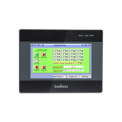Coolmay HMI PLC แบบรวมขนาด 4.3 นิ้ว พร้อม 12DI/12DO และการสื่อสาร RS232 RS485