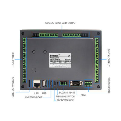 Coolmay 7 Inch Digital Plc Controller 64MB ROM RS232 RS485 HMI Plc All In One