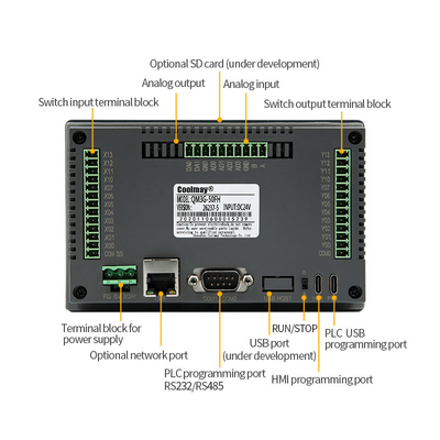 5 Inch EX3G-8050H PLC HMI Programmable Logic Controller for Stepper Servo Brushless Motor Driver