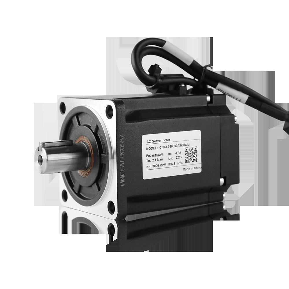 220V 750W AC Servo Motor Single Lap 17bit Feedback Element 2.4NM Rated