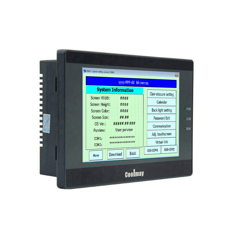 IP65 Touch Panel PLC With 64MB RAM 1x Type C Programming Port 1x RS232 ...