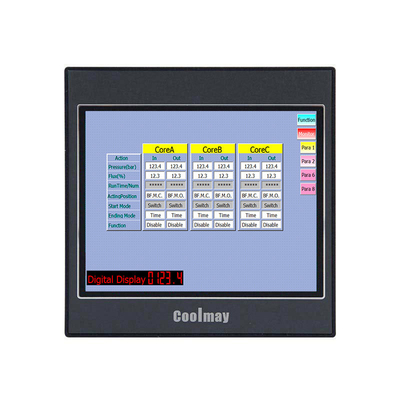 Modbus HMI Touch Screen 65536 True Colors LED 4 Wire Resistive Panel With Ethernet Port