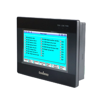 Coolmay 4.3'' HMI PLC All In One  Integrated 65536 True Color Touch Screen RS232/RS485 Port485P Compatible FX3G/FX3U/FX3S with digital temperature  For Water System EX3G-8043H-24MR