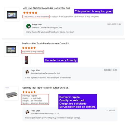 Coolmay 7 Inch HMI PLC All In One RS232 RS485 support Modbus RTU protocal Ethernet optional function plc controller programming plc with hmi touch panel integrated for industrial application