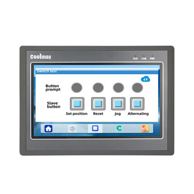 Coolmay 7 इंच एकीकृत एचएमआई पीएलसी 44 पोर्ट डिजिटल 6 पोर्ट एनालॉग और 32-बिट सीपीयू 408MHz ऑल-इन-वन नियंत्रक के साथ