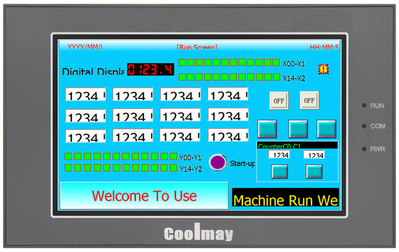 Coolmay 5 Inch HMI With Integrated PLC digital I O analog I O high speed functions