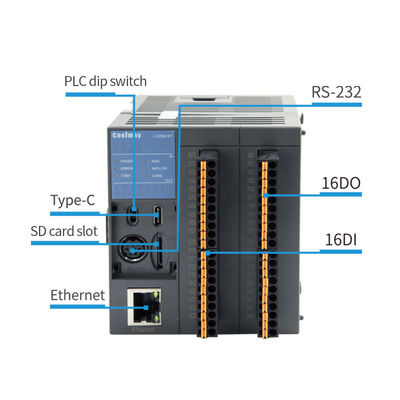 Ethernet Port Control PLC Programming Logic Controller 4AD 4DA Analog